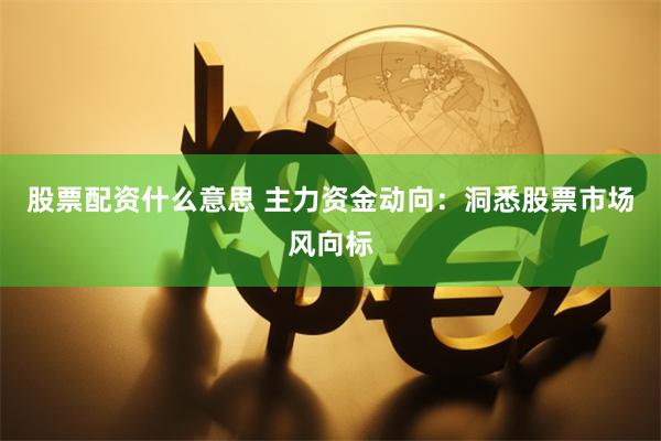 股票配资什么意思 主力资金动向：洞悉股票市场风向标